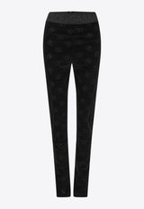 Dolce 
Gabbana Logo Monogram Jersey Leggings Black FTCYWT FJ7DL N0000