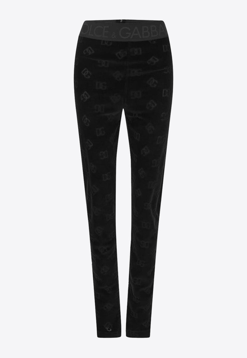 Dolce 
Gabbana Logo Monogram Jersey Leggings Black FTCYWT FJ7DL N0000