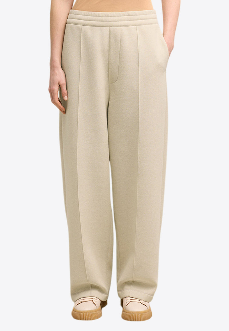 AMI PARIS Wool-Blend Pleated Pants FTR218.750CREAM