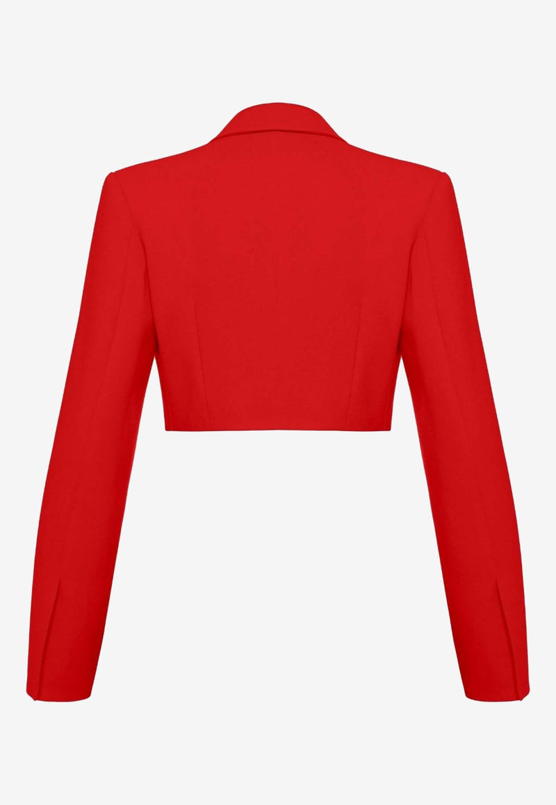 Dalood Cropped Tailored Blazer Red FW2519RED