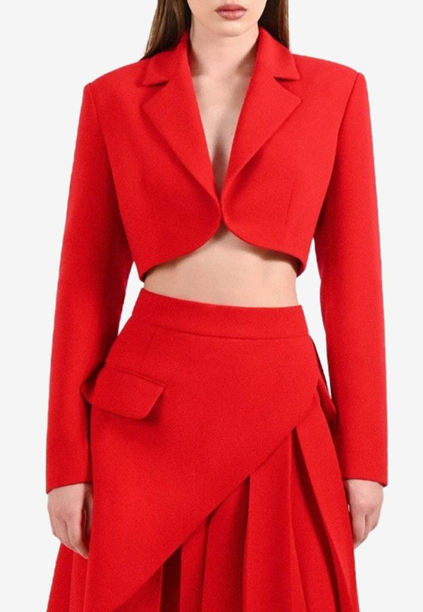 Dalood Cropped Tailored Blazer Red FW2519RED