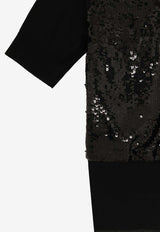 Dolce 
Gabbana Sequin-Embellished Short-Sleeved Top FXX01T JAIQ0 N0000