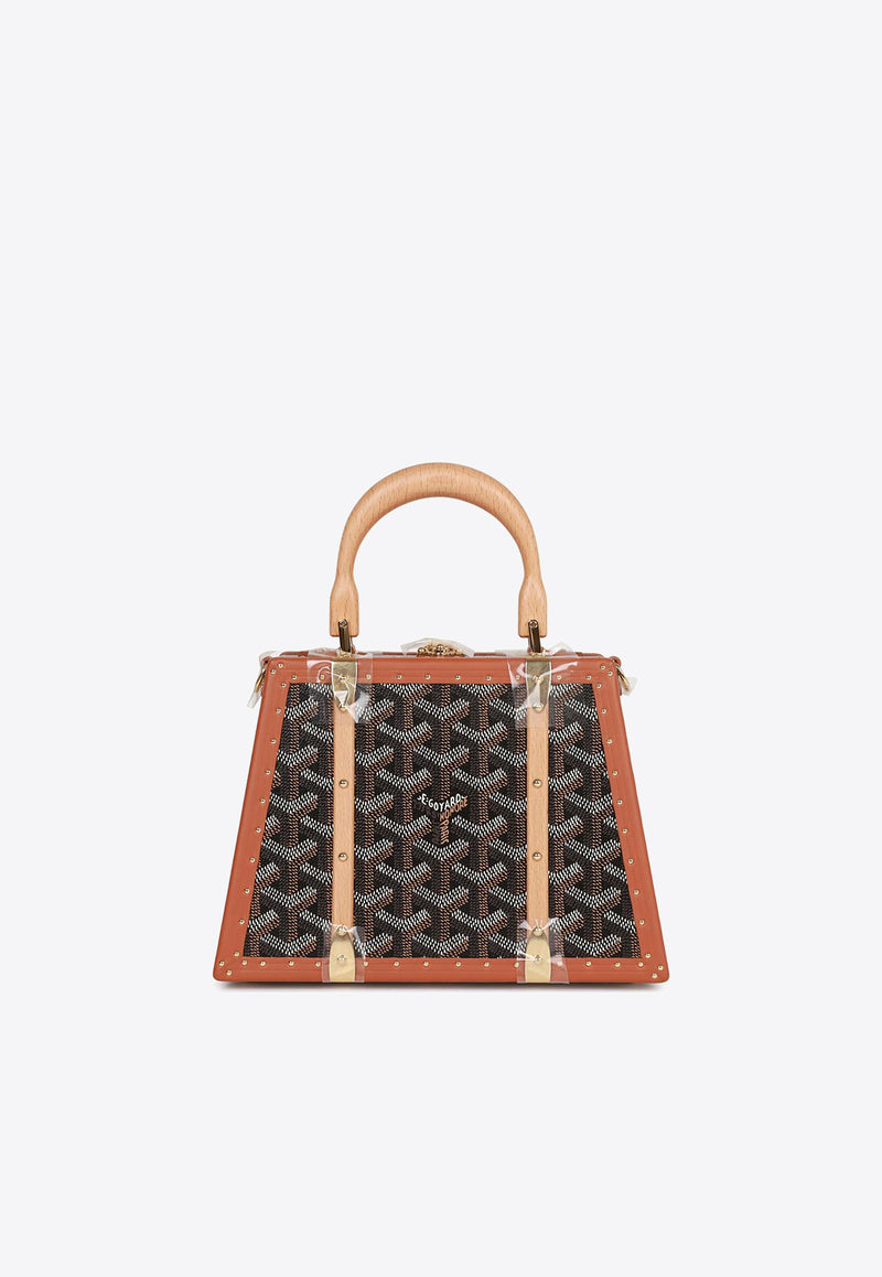 Mini Saïgon Trunk Top Handle Bag with Gold Hardware