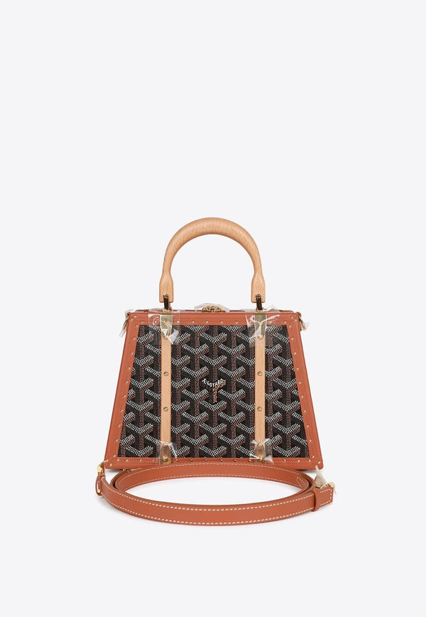 Mini Saïgon Trunk Top Handle Bag with Gold Hardware