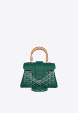 Goyard Mini Saïgon Souple Top Handle Bag with Palladium Hardware Green