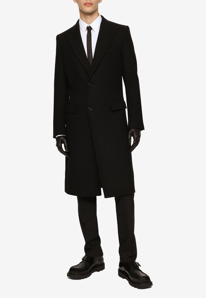 Dolce 
Gabbana Single-Breasted Wool Coat Black G036IT HUMJ2 N0000