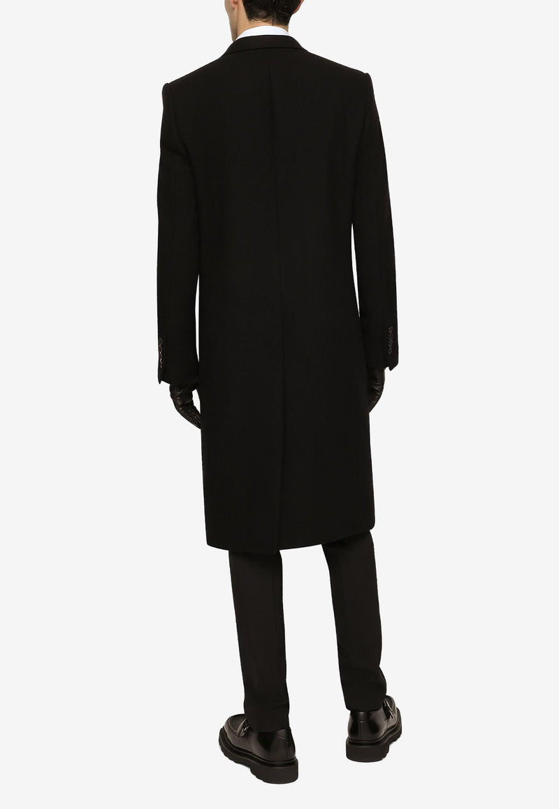 Dolce 
Gabbana Single-Breasted Wool Coat Black G036IT HUMJ2 N0000