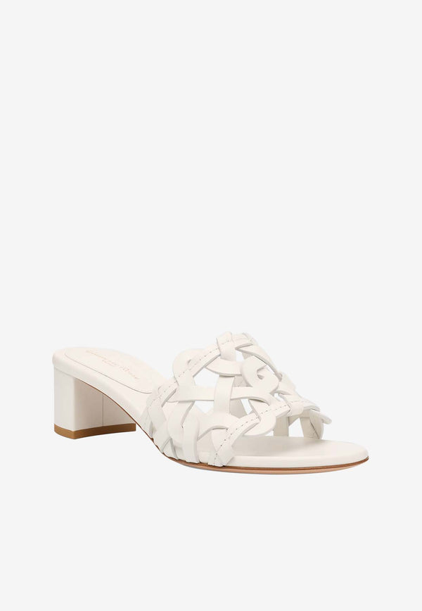 Gianvito Rossi Amalfi 45 Calf Leather Mules G10025 45RIC CLNBIAN CALF WHITE