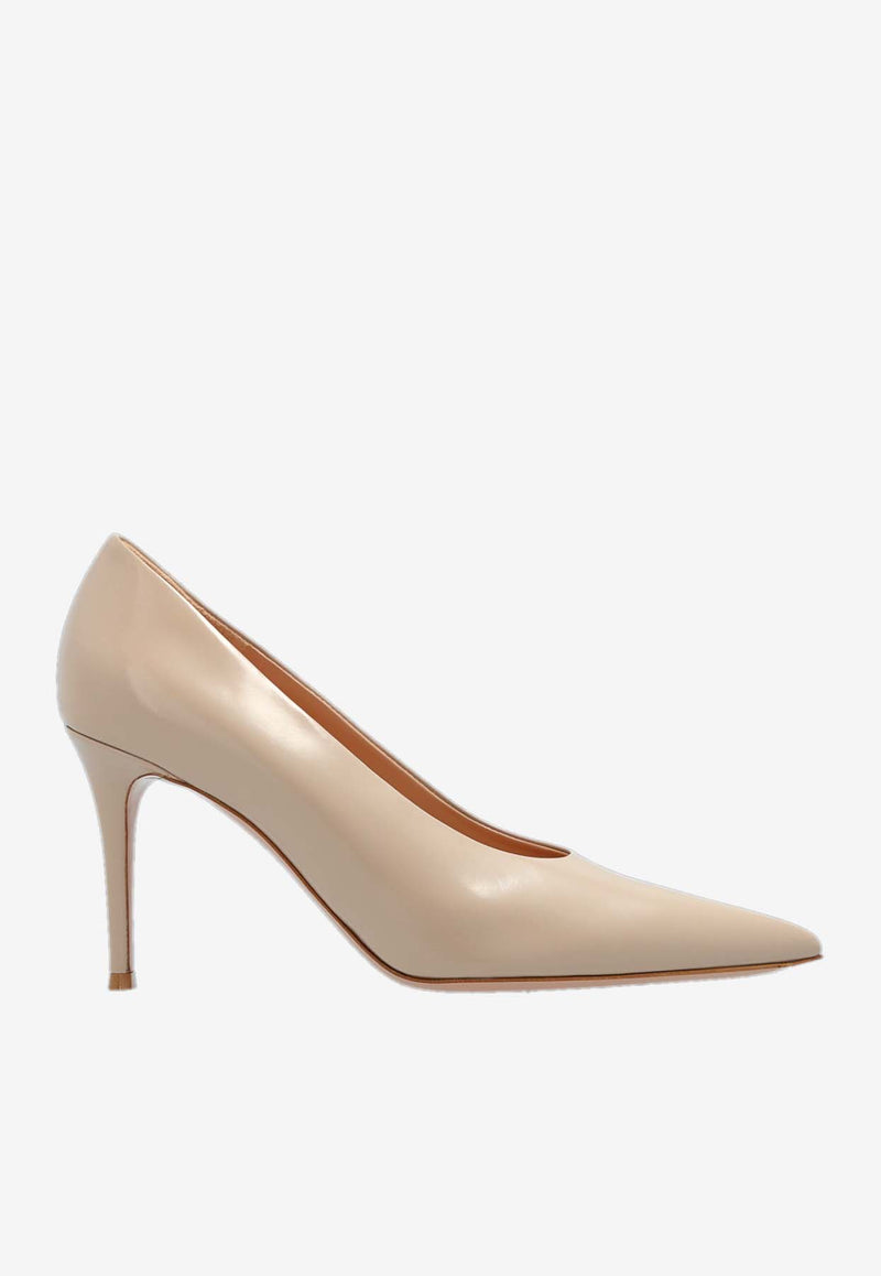 Gianvito Rossi Robbie 85 Leather Pumps G22277 85RIC TOKMOUS TOKIO MOUSSE