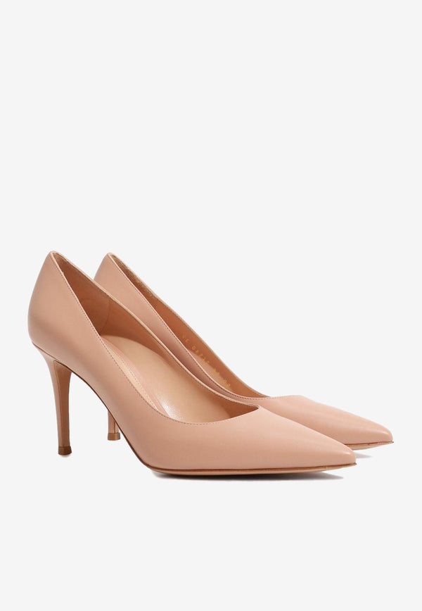 Gianvito Rossi Gianvito 85 Leather Pumps Peach G24580 85RIC VITPEAH CALF PEACH