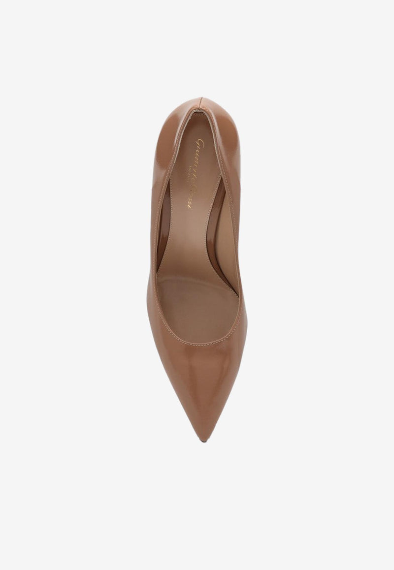 Gianvito Rossi Gianvito 85 Pointed Toe Leather Pumps Caramel G24580NUI/Q_GIANV-PRAL