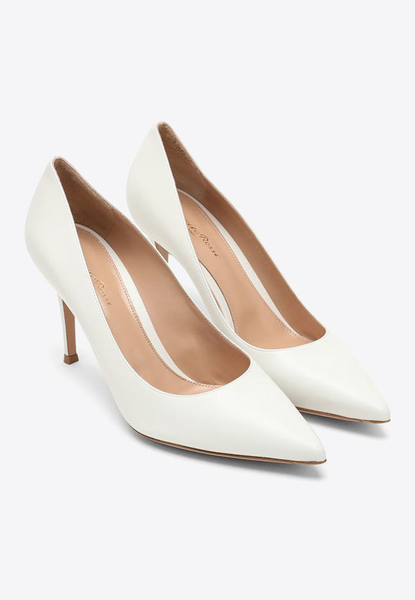 Gianvito Rossi Gianvito 85 Calf Leather Pumps White G24580VIT/O_GIANV-BIAN