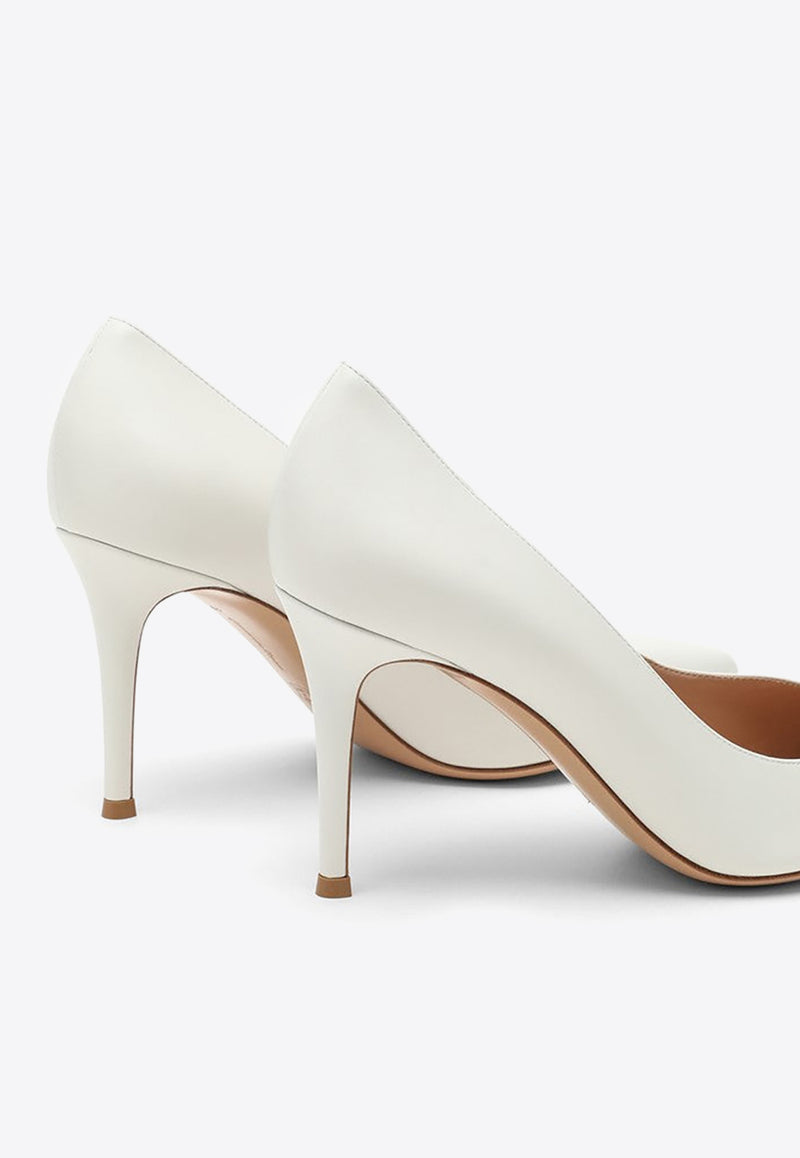 Gianvito Rossi Gianvito 85 Calf Leather Pumps White G24580VIT/O_GIANV-BIAN