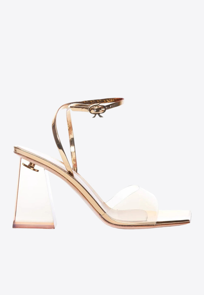 Gianvito Rossi Cosmic 85 Metallic-Leather Sandals G32208 85PLX GMEMEKM METAL MEKONG MEKONG