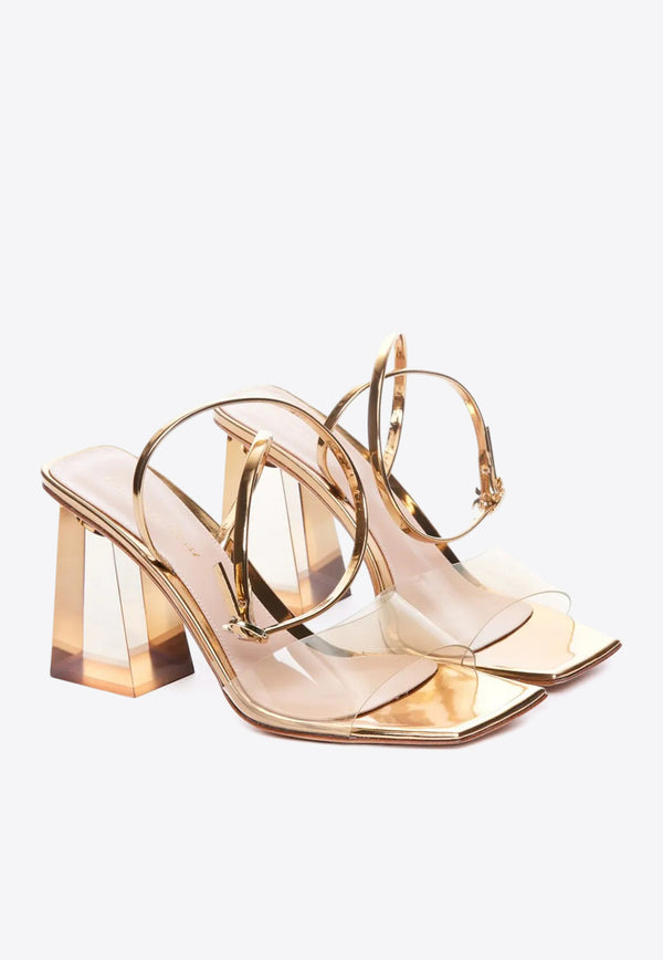 Gianvito Rossi Cosmic 85 Metallic-Leather Sandals G32208 85PLX GMEMEKM METAL MEKONG MEKONG