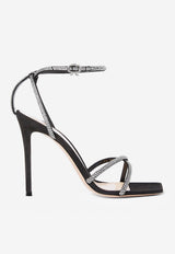 Gianvito Rossi 105 Suede Crystal-Embellished Sandals Black G32326 15RIC CAMNERO SUEDE BLACK