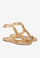 Gianvito Rossi Capua Gladiator Sandals G32424 05CUO NPSMEKO LAMB SILK MEKONG