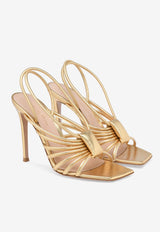 Gianvito Rossi Hellen 105 Strappy Leather Sandals G32488 15RIC NPSMEKO LAMB SILK MEKONG