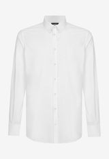 Dolce 
Gabbana Long-Sleeved Poplin Shirt White G5EJ0T GG826 W0800