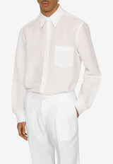 Dolce 
Gabbana Linen Blend Long-Sleeved Shirt White G5IY3Z HUMG4 W0111