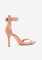 Gianvito Rossi Portofino 85 Patent Leather Sandals Peach G60953 85RIC NAPPEAH LAMB PEACH