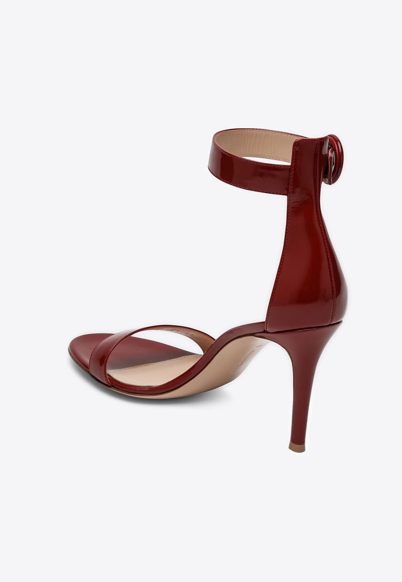 Gianvito Rossi Portofino 85 Patent Leather Sandals Bordeaux G60953NUI/Q_GIANV-ROUG