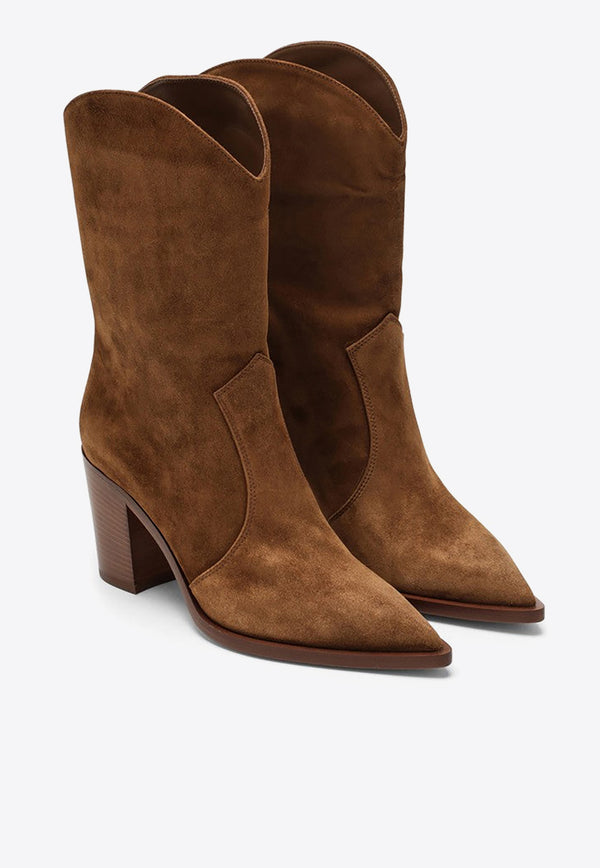 Gianvito Rossi Denver 70 Suede Boots Brown G73546CAS/O_GIANV-TEXA