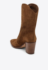 Gianvito Rossi Denver 70 Suede Boots Brown G73546CAS/O_GIANV-TEXA