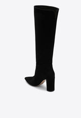 Gianvito Rossi Piper 85 Knee-High Suede Boots G80152C45/P_GIANV-NERO Black