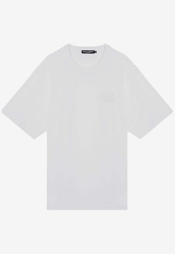 Dolce 
Gabbana Logo Plaque Basic T-shirt White G8PN9TG7NTW/P_DOLCE-S9000