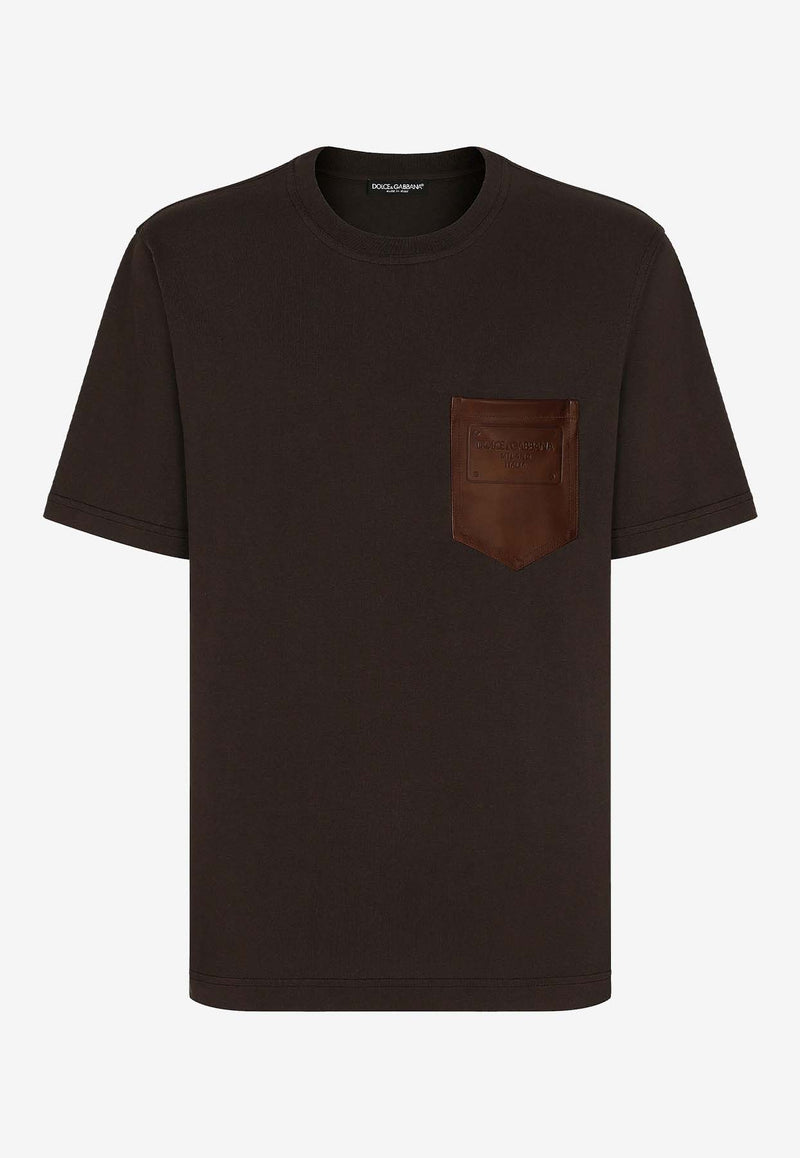 Dolce 
Gabbana Logo Short-Sleeved T-shirt G8PN9Z G7M3I M3977 Brown