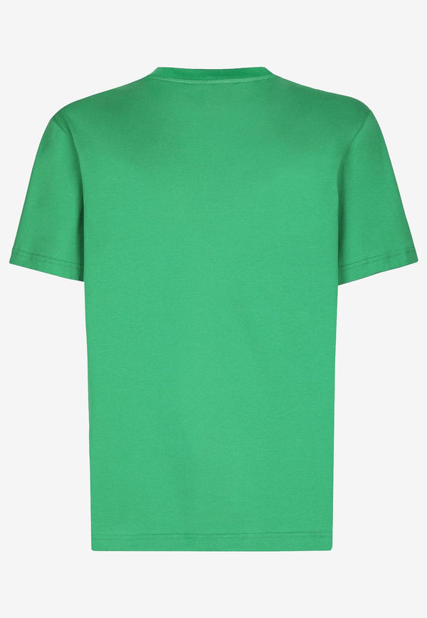 Dolce 
Gabbana Logo Short-Sleeved T-shirt G8PT1T G7JV9 V0396 Green