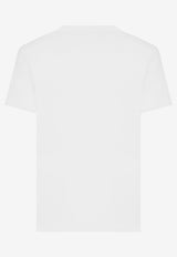 Dolce 
Gabbana Logo V-neck T-shirt G8PT2T G7F2I W0800 White