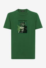 Dolce 
Gabbana Banana Tree Print Logo T-shirt Green G8RN8T G7K1T V8433