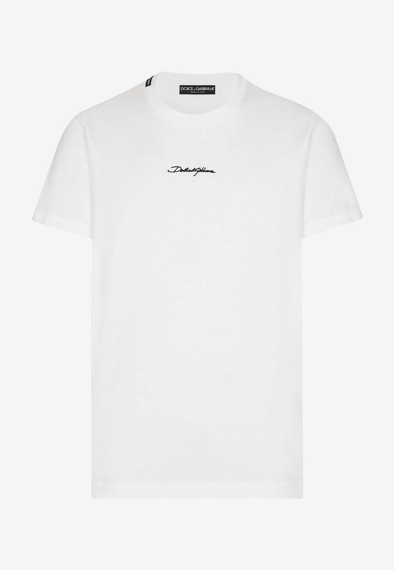 Dolce 
Gabbana Logo Short-Sleeved T-shirt G8RN8Z G7NUB W0111 White