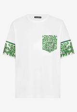 Dolce 
Gabbana Majolica Print Short-Sleeved T-shirt G8SB2T G7NUN W0800 White