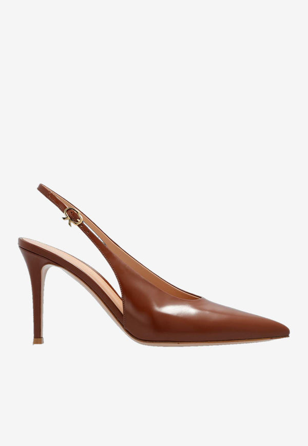 Gianvito Rossi Robbie 85 Slingback Pumps G95461 85RIC TOKHAVA TOKIO HAVANA