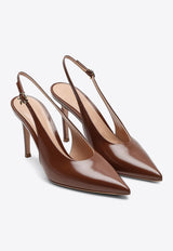 Gianvito Rossi Robbie 85 Slingback Pumps G95461TOK/P_GIANV-HAVA Brown