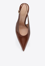 Gianvito Rossi Robbie 85 Slingback Pumps G95461TOK/P_GIANV-HAVA Brown