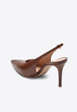 Gianvito Rossi Robbie 85 Slingback Pumps G95461TOK/P_GIANV-HAVA Brown