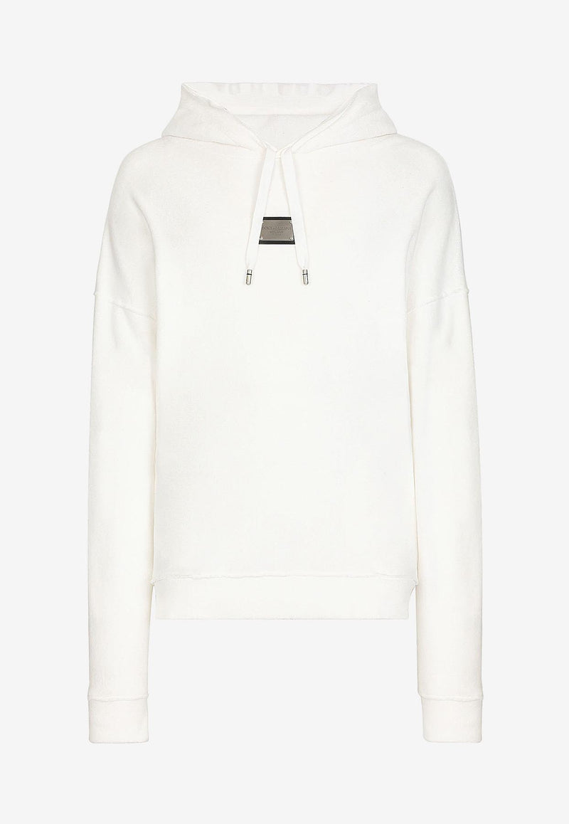 Dolce 
Gabbana Logo Hooded Sweatshirt G9AGQT HU7OA W0111 White