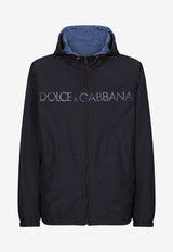 Dolce 
Gabbana Logo Reversible Windbreaker Jacket Blue G9AHBT FUMQ7 B3895