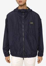 Dolce 
Gabbana Zip-Up Jacket in Tech Fabric G9AIAT FUSFW B6712 Blue