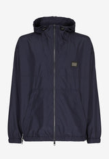 Dolce 
Gabbana Zip-Up Jacket in Tech Fabric G9AIAT FUSFW B6712 Blue