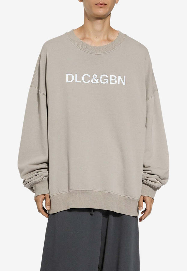 Dolce 
Gabbana Logo Print Oversized Sweatshirt Gray G9AQVT G7M8G N0634