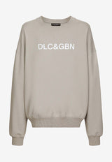 Dolce 
Gabbana Logo Print Oversized Sweatshirt Gray G9AQVT G7M8G N0634