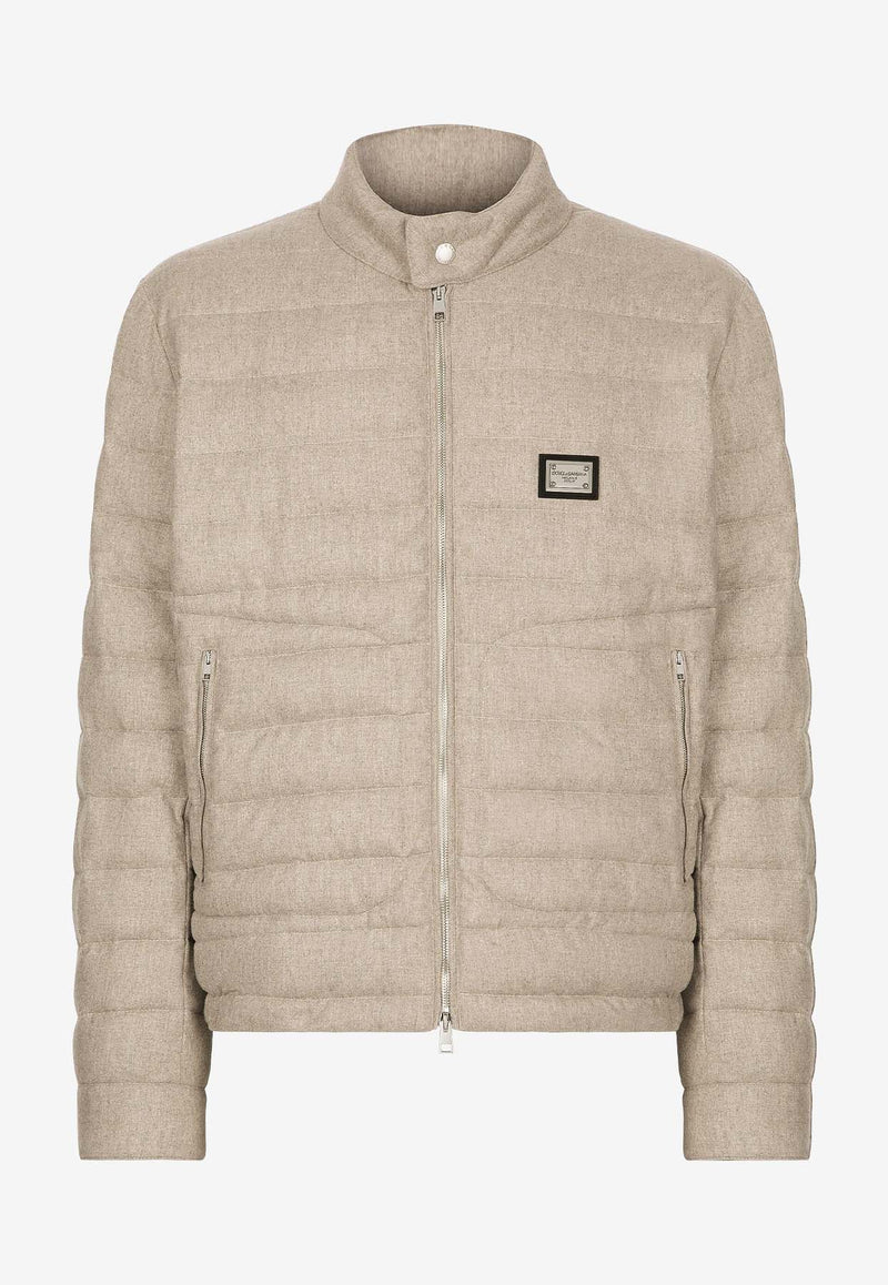 Dolce 
Gabbana Sartoriale Quilted Cashmere Jacket Beige G9AVET GH485 M0724