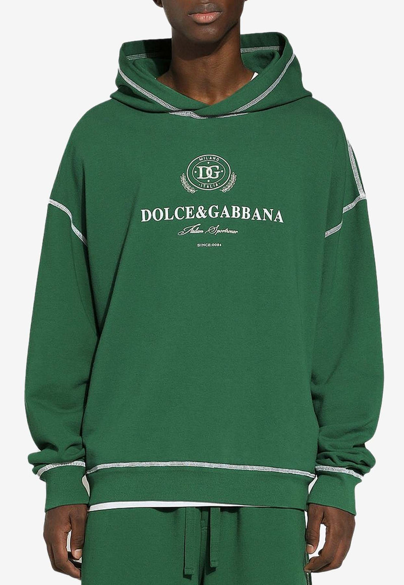 Dolce 
Gabbana Logo Print Hoodie G9BDXZ G7NON V0403 Green