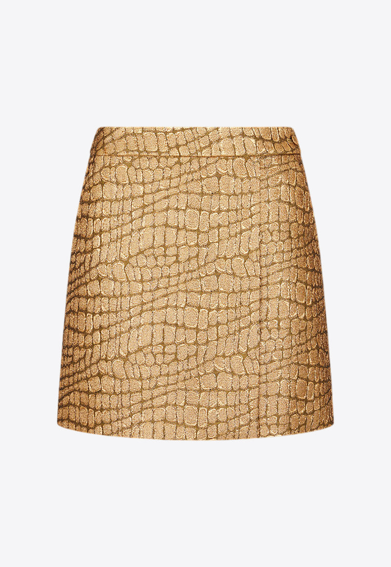 Tom Ford Croc Jacquard Mini Skirt GC5726-FAX1152 BY001