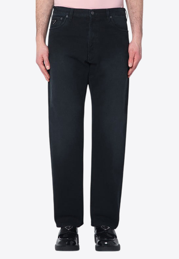 Prada Straight-Leg Washed Jeans Black GEP358AAO148J/Q_PRADA-F0557